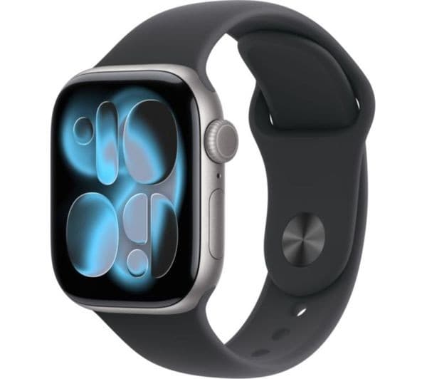 Apple Watch Series 11 GPS 42mm Space Grey Aluminium Case with Black Sport Band - S/M - Image 1