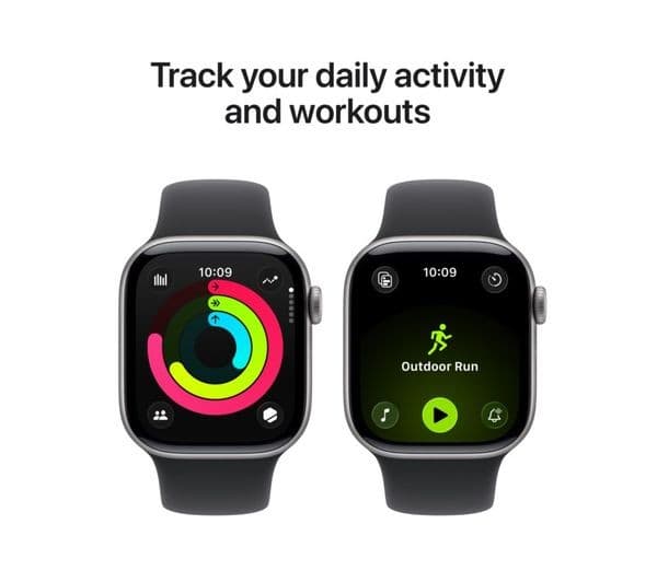 Apple Watch Series 11 GPS 42mm Space Grey Aluminium Case with Black Sport Band - S/M - Image 4