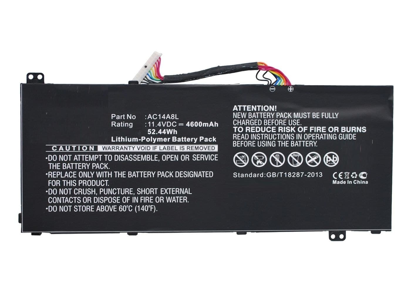 CoreParts MBXAC-BA0072 Replacement Battery for Acer Aspire V15 Nitro / VN7-571 / VN7-571G, 11.4V 4600mAh 52.44Wh Li-Pol, Black