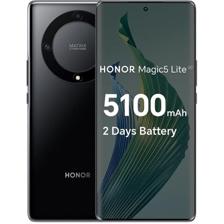 HONOR Magic5 Lite 5G RMO-NX1 128GB 6GB RAM Smartphone - Midnight Black - Image 1