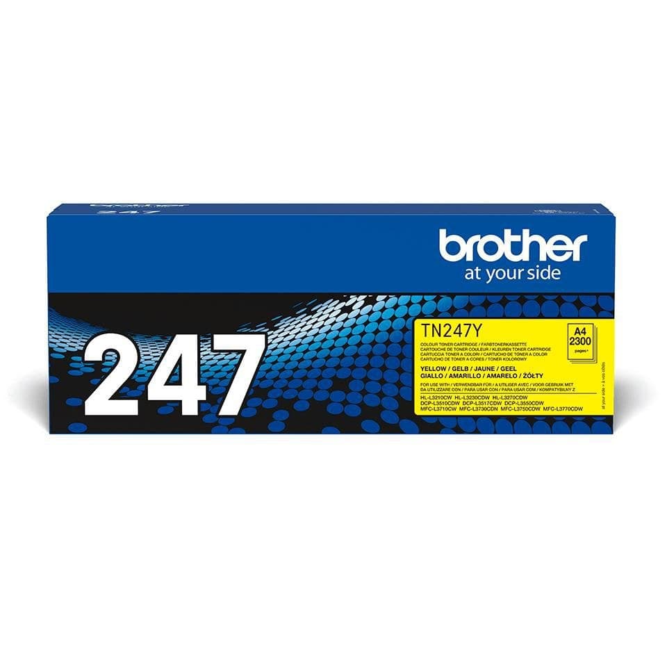 Brother TN247Y Yellow Toner Cartridge (2,300 pages) - Image 1