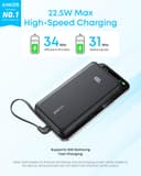Anker Zolo Power Bank 20000mAh 22.5W with Built-in USB-C Cable (A110E) thumbnail 4