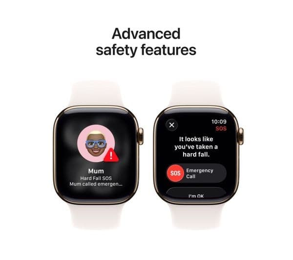 Apple Watch Series 11 GPS + Cellular 42mm Gold Titanium Case with Light Blush Sport Band - S/M - Image 7