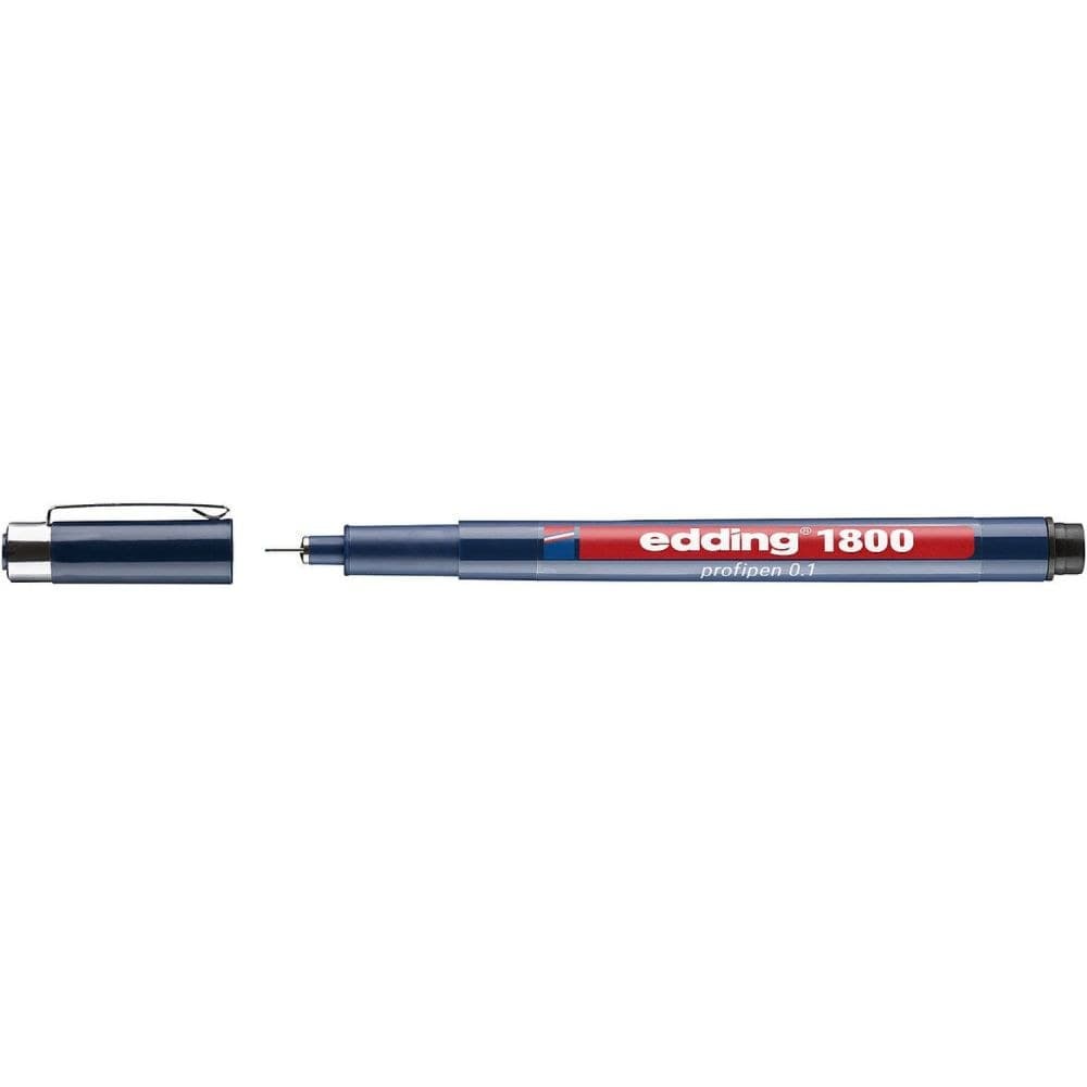 edding 1800 Black 0.1pt profipen Box of 10 - Image 1