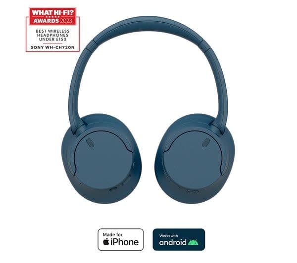 Sony WH-CH720N Wireless Noise Cancelling Over-Ear Headphones - Blue - Image 5