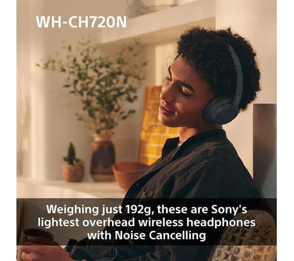 Sony WH-CH720N Wireless Noise Cancelling Over-Ear Headphones - Blue - Image 9