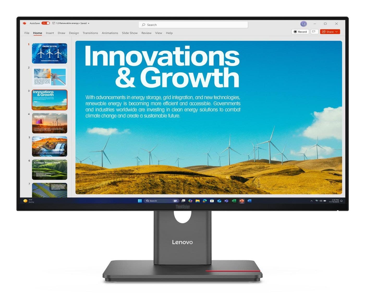 Lenovo ThinkVision P24qd-40 23.8" QHD (2560 x 1440) USB-C Docking Monitor - Black