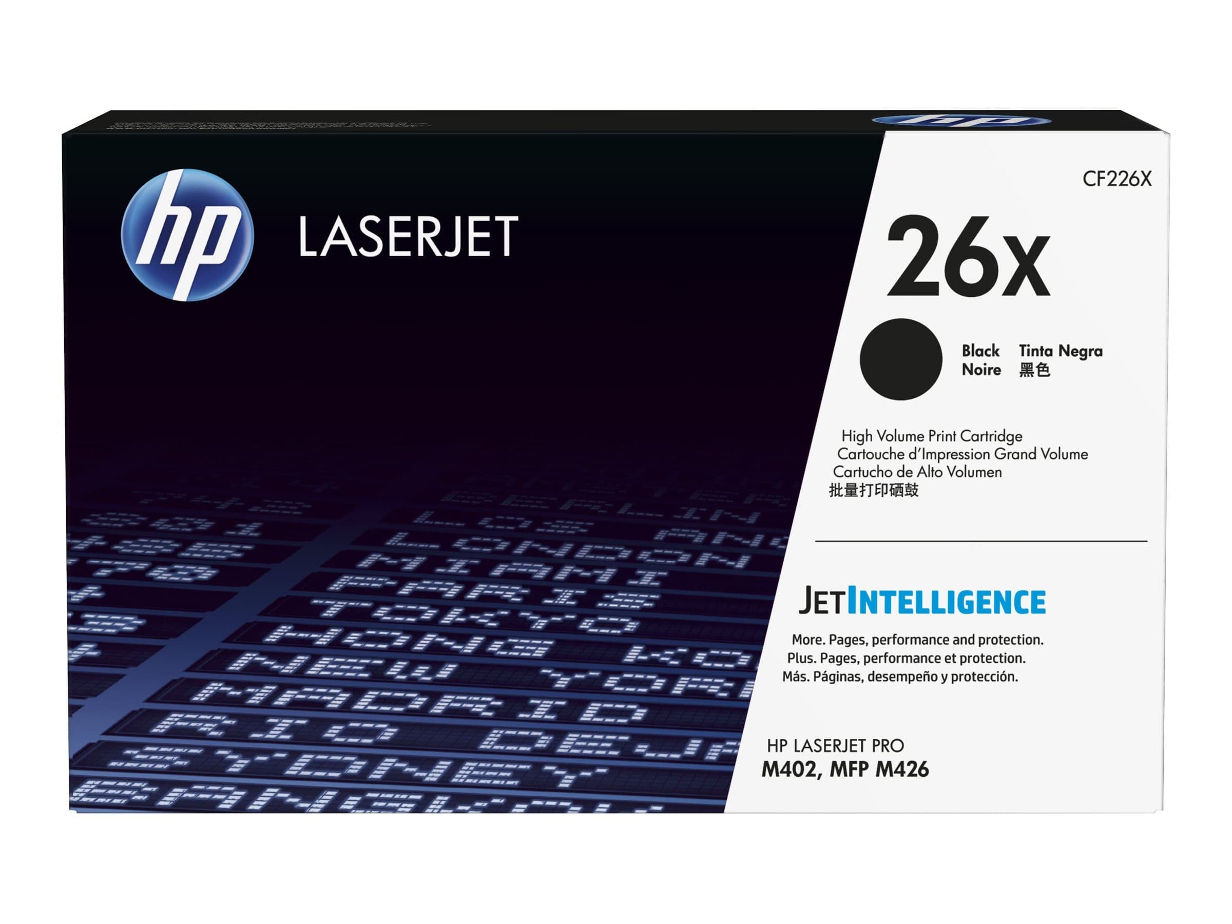 HP 26X - High Yield - black - original - LaserJet - toner cartridge (CF226X)