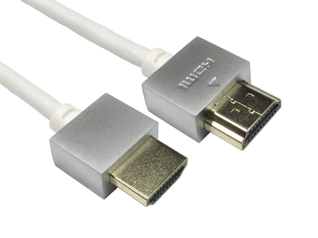 Cables Direct 3m Super Slim HDMI Cable in White - Image 1