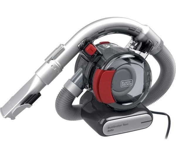 BLACK + DECKER DustBuster Flexi Auto PD1200AV 12V Corded Handheld Car Vacuum Cleaner - Red & Grey - Image 2