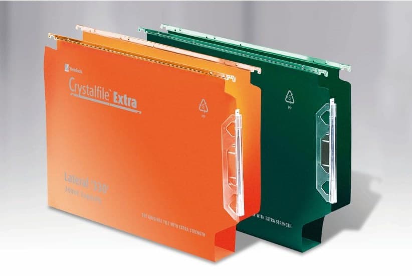 Rexel Crystalfile Extra 330 Lateral File 30mm Green (Pack of 25)