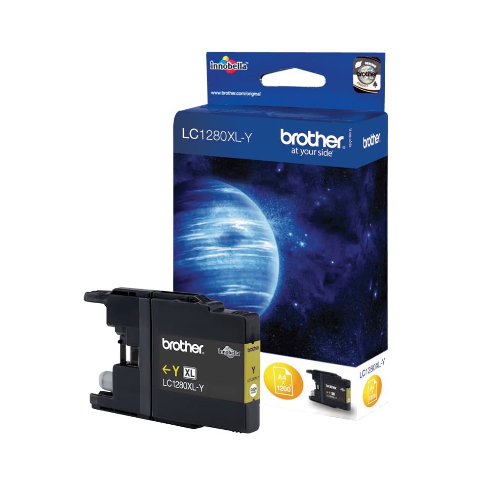 Brother LC1280XLY High Yield Ink Cartridge (1,200 Pages) - Yellow - Image 1