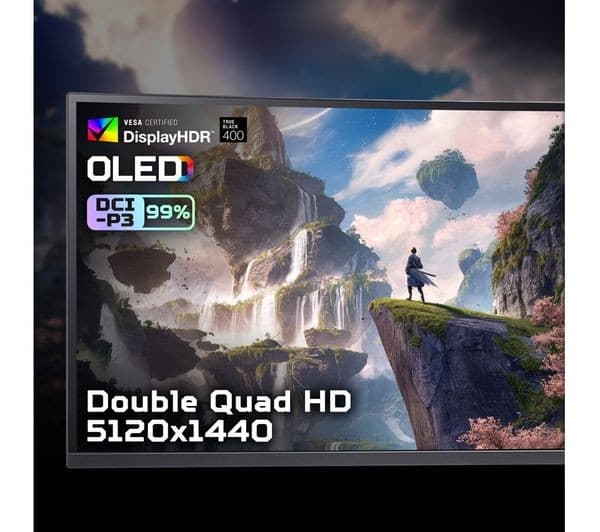 Acer Predator X49X 49" Curved QD-OLED Gaming Monitor, Dual QHD 5120 x 1440, 240Hz - Black - Image 3