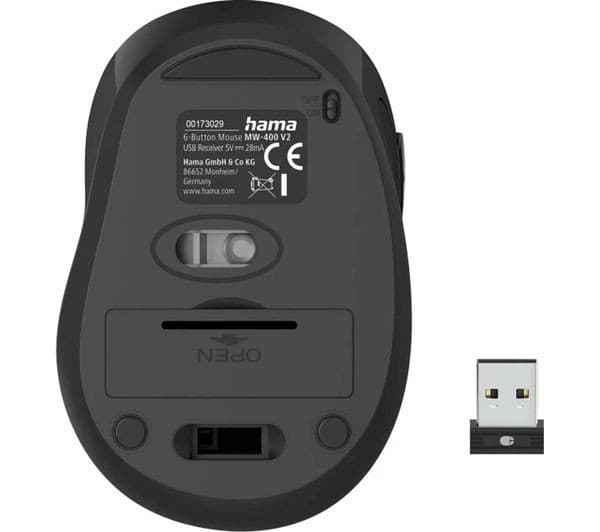 Hama MW-400 V2 Wireless Optical Mouse - Yellow - Image 2