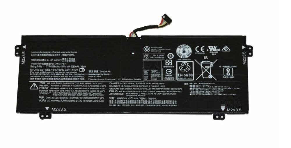 CoreParts MBXLE-BA0314 Replacement Laptop Battery for Lenovo Yoga 720-13IKB, 7.68V 6000mAh 46.08Wh Li-Polymer - Image 1