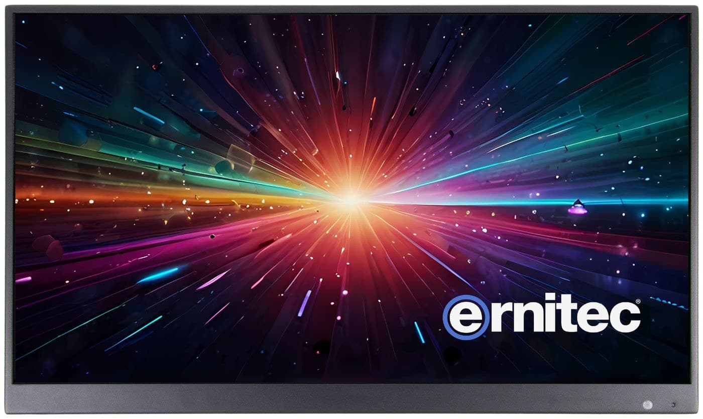 Ernitec 24" 24/7 Full HD Surveillance Monitor - 2x HDMI 2.0, VGA, RJ45 PoE In, Speakers (0070-24124-HDMIPOE)
