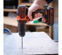 BLACK + DECKER BCD700S1K 18V Cordless 2 Gear Hammer Drill with 1 x 1.5Ah Battery, Charger & Kitbox - Black & Orange thumbnail 3