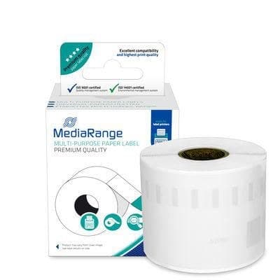 MediaRange Multi-Purpose Paper Labels 54 x 101 mm (99014 / S0722430), 220 Labels, Permanent, Black on White