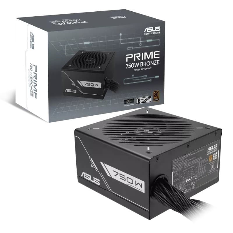 ASUS Prime 750W 80 PLUS Bronze Non-Modular ATX PSU - Black - Image 1
