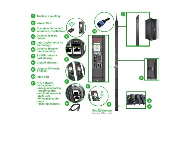 APC Rack PDU 9000 Switched APDU9953 - power distribution unit - 7400 VA - Image 6