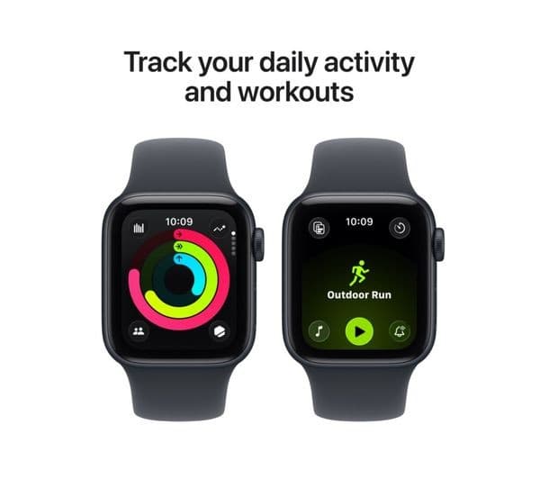 Apple Watch SE 3 GPS 40mm Midnight Aluminium Case with Midnight Sport Band - S/M - Image 6