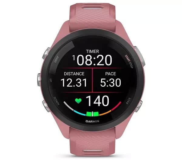 Garmin Forerunner 265S (42mm) GPS Running Smartwatch - Light Pink - Image 2
