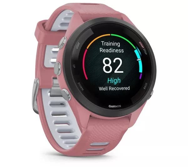 Garmin Forerunner 265S (42mm) GPS Running Smartwatch - Light Pink - Image 3