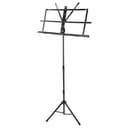 RockJam RJMUS01-BK Adjustable Folding Music Stand with Carry Bag - Black thumbnail 1