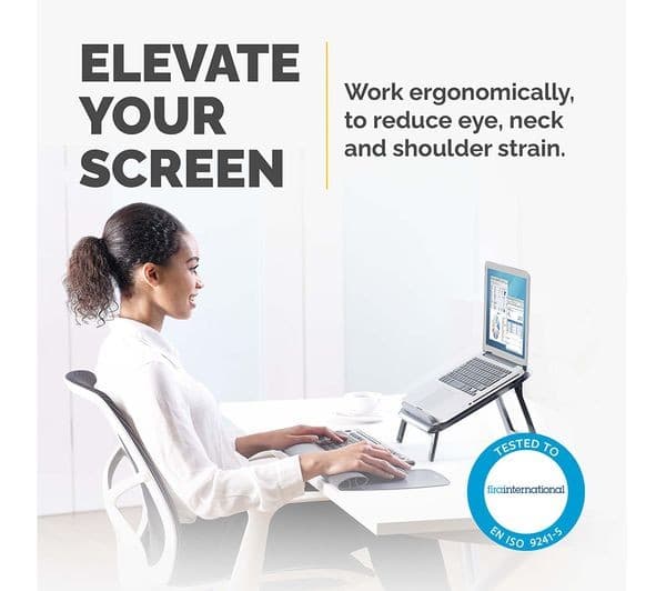 Fellowes I-Spire Series Quick Lift Laptop Stand - Black - Image 2