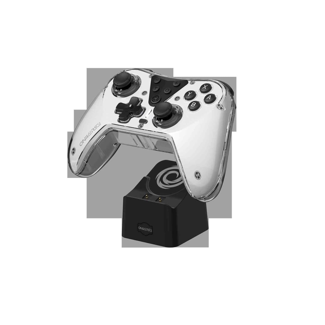 Oniverse Astralite Wireless Bluetooth Controller & Charging Station for Nintendo Switch, PC & Mobile - Eridani White - Image 8