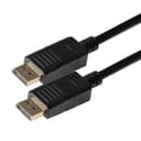 Maplin DisplayPort to DisplayPort Cable, 4K Ultra HD, Locking, 1m - Black thumbnail 5