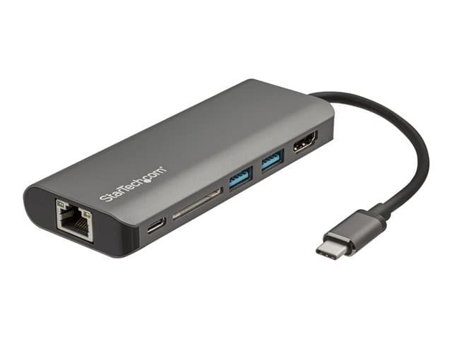 StarTech DKT30CSDHPD3 USB-C Docking Station 4K HDMI 2x USB-A 3.0 SD Card Reader Gigabit Ethernet Space Grey - Image 1