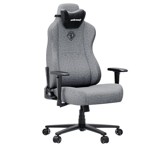 AndaSeat Novis Max Gaming Chair - Large, Grey Linen Fabric