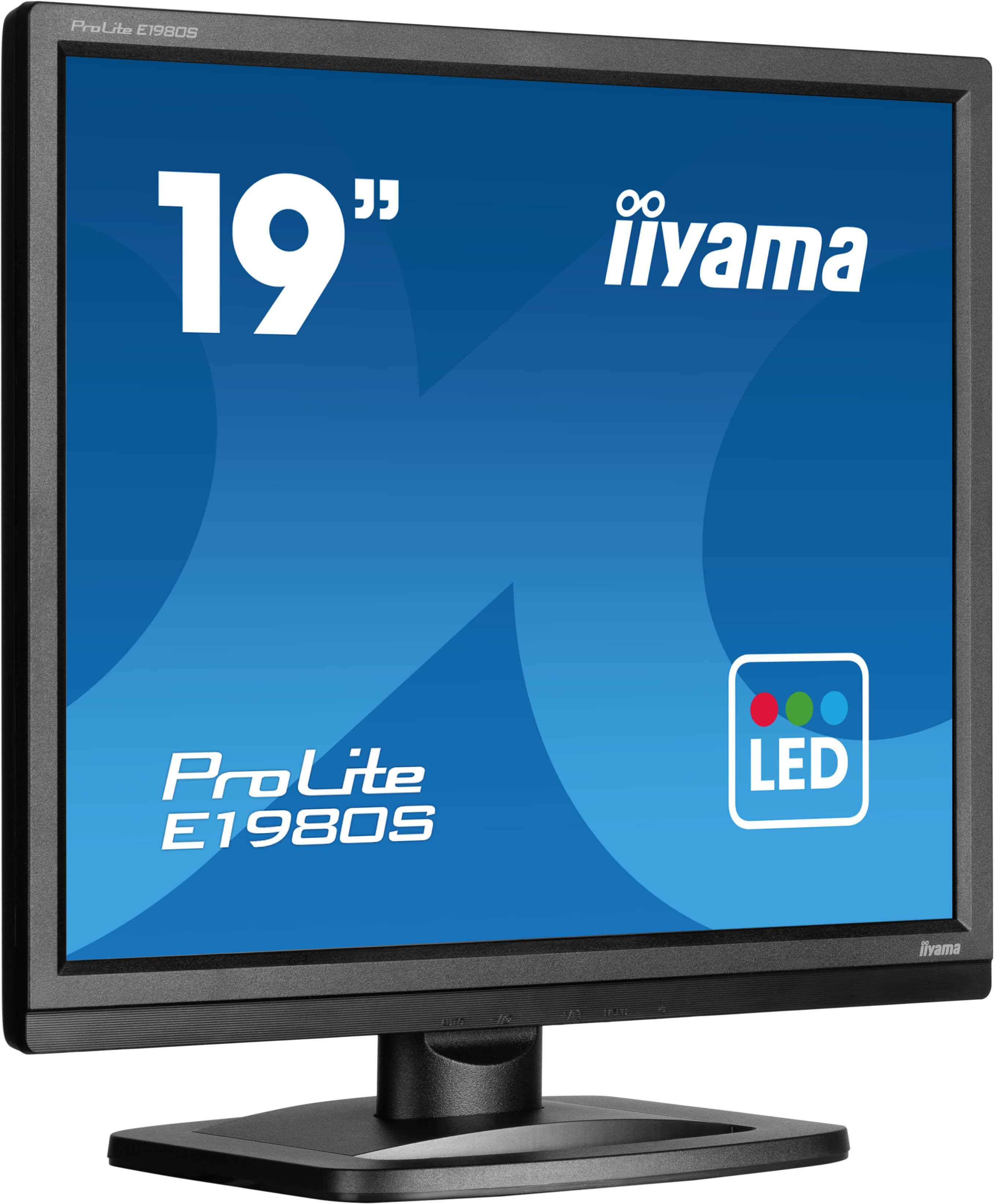 iiyama ProLite E1980S-B1 computer monitor 48.3 cm (19") 1280 x 1024 pixels VGA LED Black