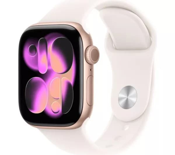 Apple Watch Series 11 GPS 42mm Rose Gold Aluminium Case with Light Blush Sport Band - S/M - Image 1