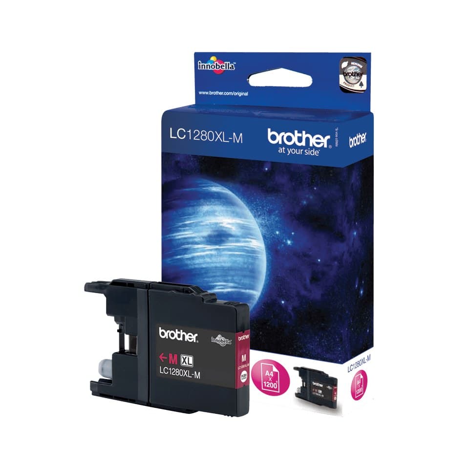 Brother LC1280XLM High Yield Ink Cartridge (1,200 Pages) - Magenta - Image 1