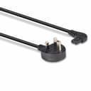 Lindy 0.5m UK 3 Pin Plug to Right Angled IEC C7 mains power Cable, Black thumbnail 3