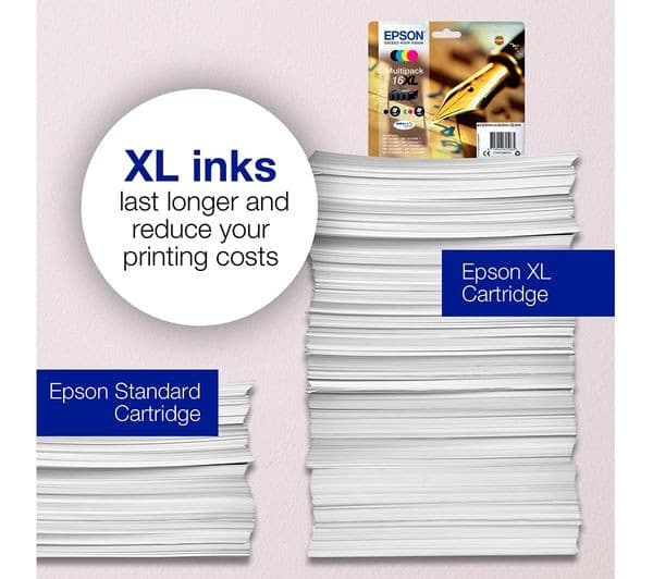 EPSON Pen & Crossword T1636 XL Cyan, Magenta, Yellow & Black Ink Cartridge - Multipack - Image 4