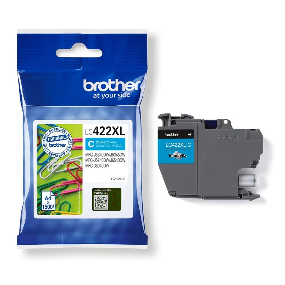 Brother LC422XL High Yield Original Ink Cartridge - Cyan - Image 3