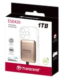 Transcend ESD420 Portable Magnetic SSD USB 20Gbps Type-C MagSafe 1TB - Champagne Gold thumbnail 2