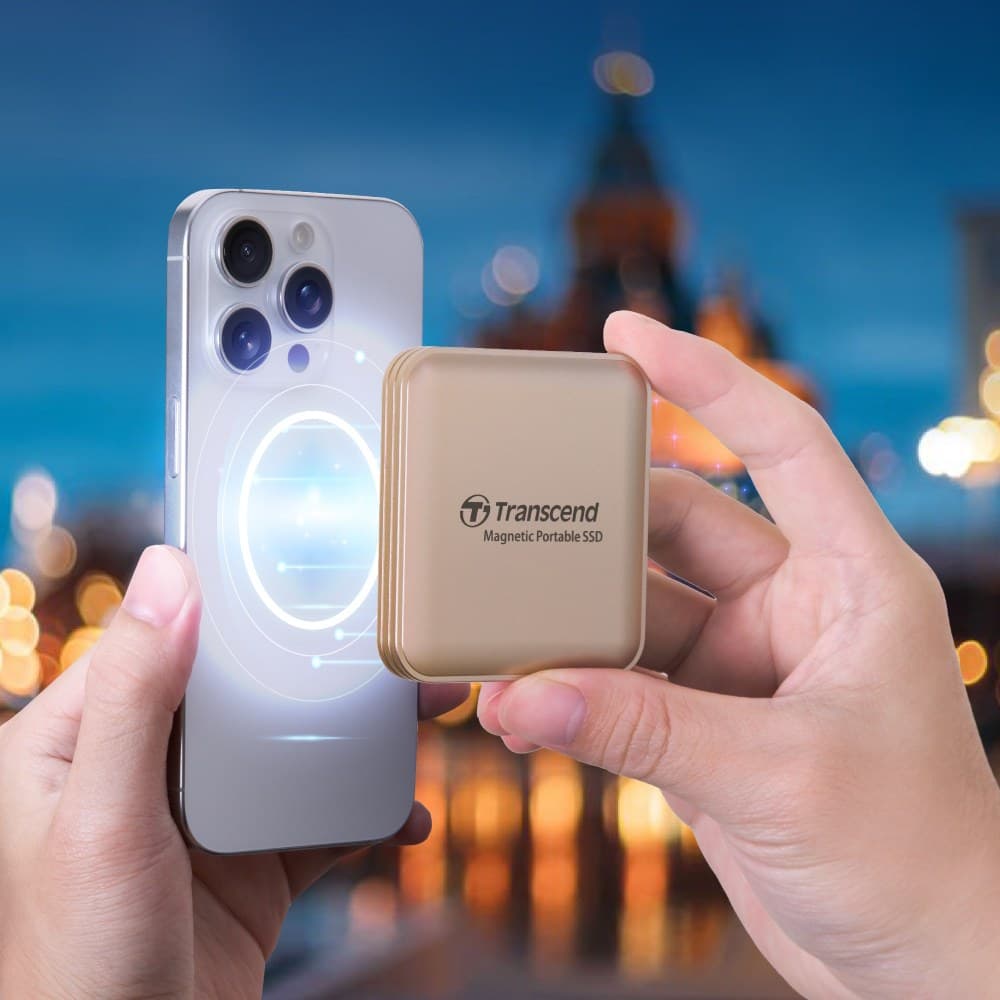 Transcend ESD420 Portable Magnetic SSD USB 20Gbps Type-C MagSafe 1TB - Champagne Gold - Image 6