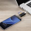 Hama Basic USB 2.0 OTG Card Reader for SD/microSD, Micro-USB - Black thumbnail 4