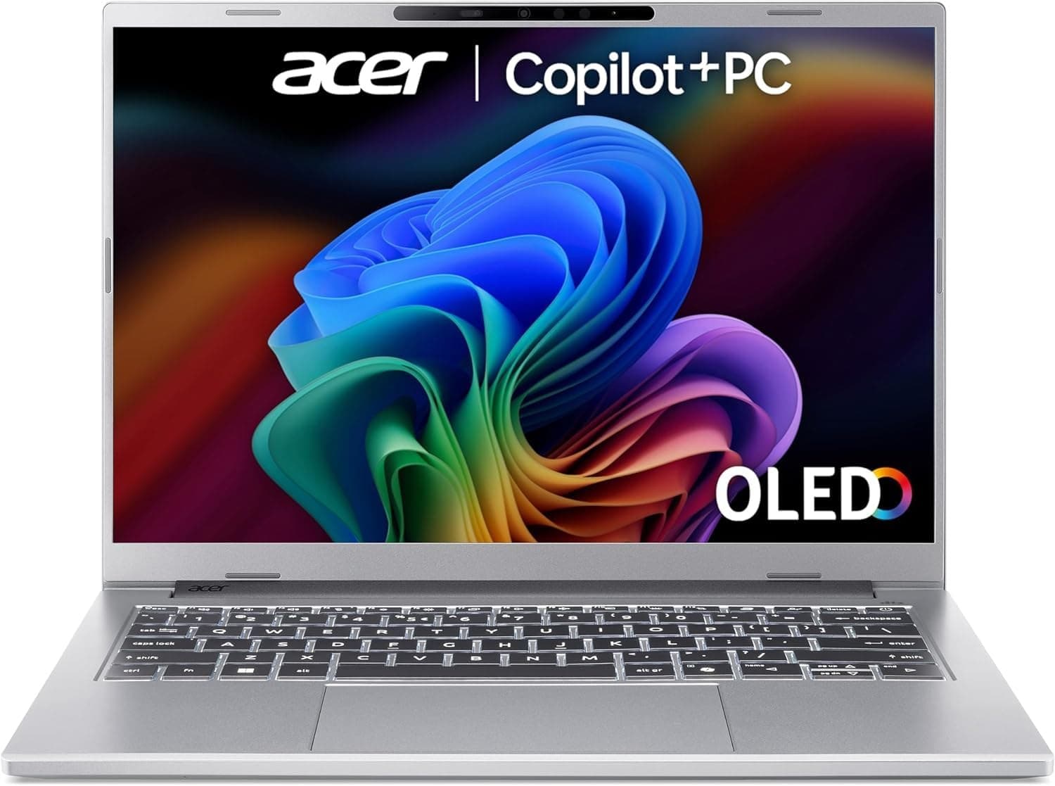 Acer Aspire 14 AI A14-53M Copilot+ Laptop - Intel Core Ultra 5 226V, 16GB RAM, 512GB SSD, 14" WUXGA OLED, Windows 11 Home - Silver