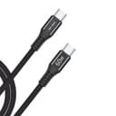 Ven-Dens 60W USB-C to USB-C Charging Cable 1.5M, Nylon Braided, Durable & Fast Charging, VD-DC0019 - Black thumbnail 1
