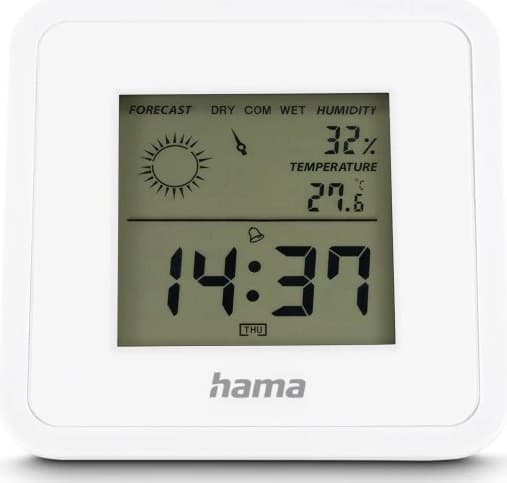 Hama Borneo Digital Thermometer/Hygrometer - White - Image 1