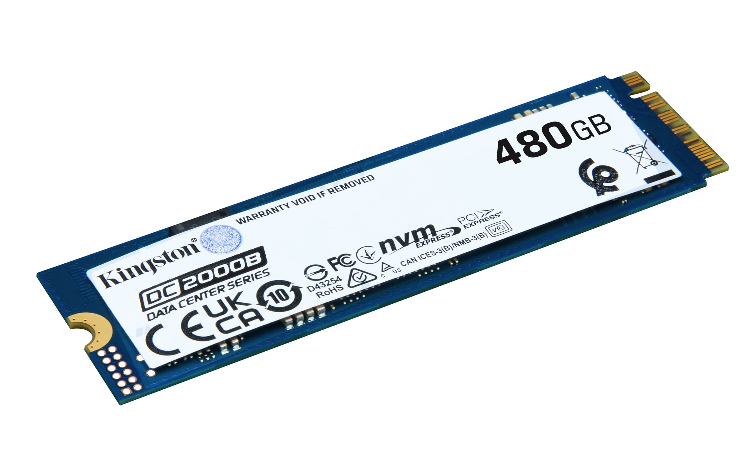 Kingston DC2000B PCIe 4.0 NVMe M.2 2280 Enterprise SSD 480GB