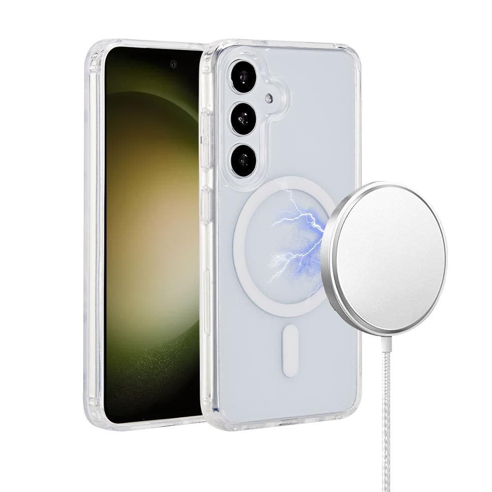eSTUFF INFINITE (GRS) OSLO Magnetic Case for Samsung Galaxy S25 FE / S26 FE - Transparent, Bulk Packaging (ES67403005-BULK)