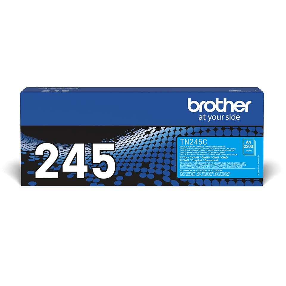 Brother TN-245 Original High Yield Toner Cartridge 2,200 Pages - Cyan - Image 1