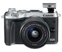 Canon EOS M6 Mirrorless Camera EF-M 15-45mm f/3.5-6.3 IS STM Lens Kit - Silver thumbnail 1