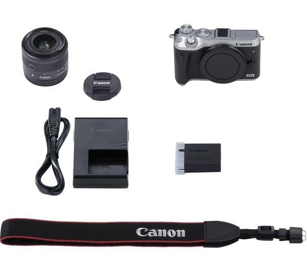 Canon EOS M6 Mirrorless Camera EF-M 15-45mm f/3.5-6.3 IS STM Lens Kit - Silver - Image 4